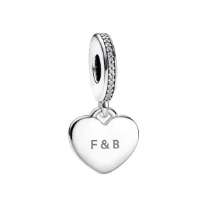 Anhänger*Pandora Charm-Anhänger Damen Gravierbar Herz Sterling-Silber 798761C01