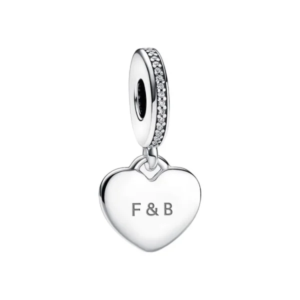 Anhänger*Pandora Charm-Anhänger Damen Gravierbar Herz Sterling-Silber 798761C01