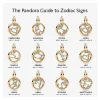 Anhänger*Pandora Charm-Anhänger Damen Sternzeichen mit Zirkonia Vergoldet
