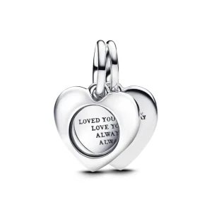 Anhänger*Pandora Charm-Anhänger Damen Gravierbares Herz Lupe Silber 793671C00