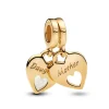 Anhänger*Pandora Charm-Anhänger Damen Doppeltes Herz Vergoldet 769187C01