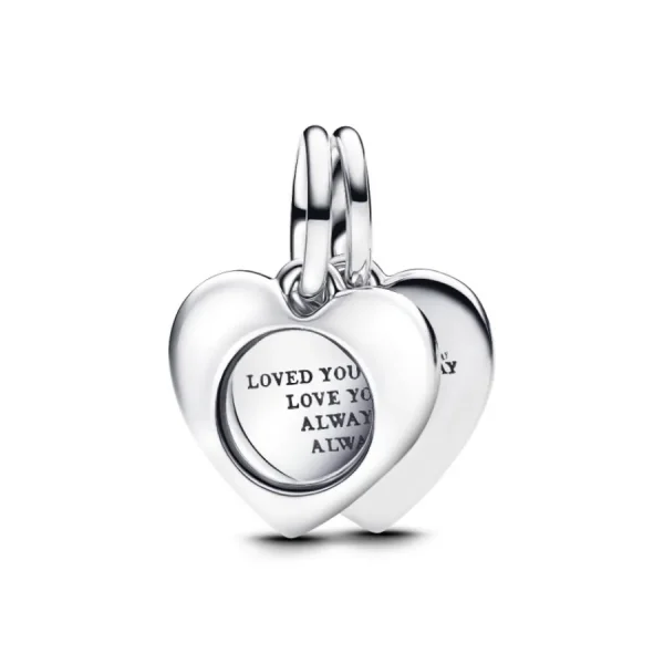 Anhänger*Pandora Charm-Anhänger Damen Gravierbares Herz Lupe Silber 793671C00