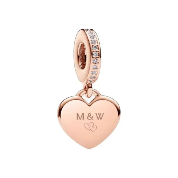 Anhänger*Pandora Charm-Anhänger Damen Gravierbar Herz Sterling-Silber 788761C01