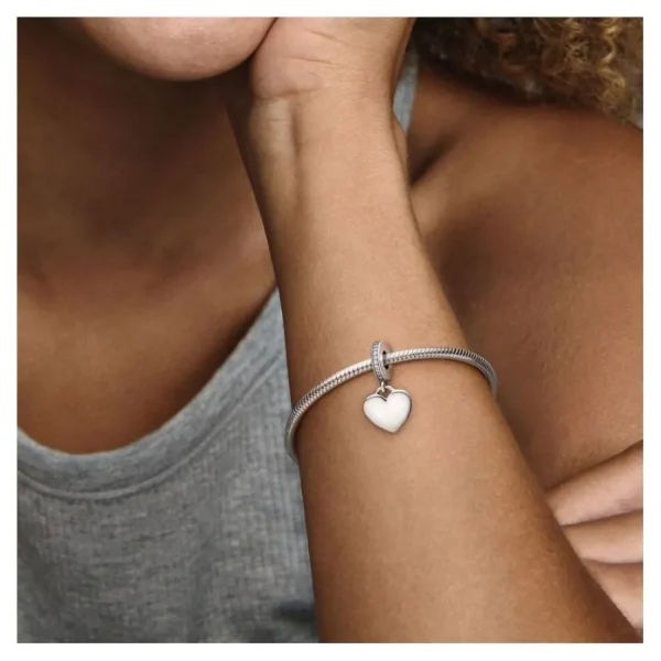 Anhänger*Pandora Charm-Anhänger Damen Gravierbar Herz Sterling-Silber 798761C01