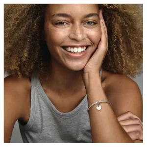Anhänger*Pandora Charm-Anhänger Damen Gravierbar Herz Sterling-Silber 798761C01