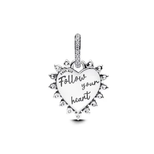 Anhänger*Pandora Charm-Anhänger Damen Drehbarer Pfeil Herz Silber 793667C01