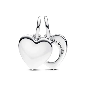 Anhänger*Pandora Charm-Anhänger Damen Gravierbares Herz Lupe Silber 793671C00