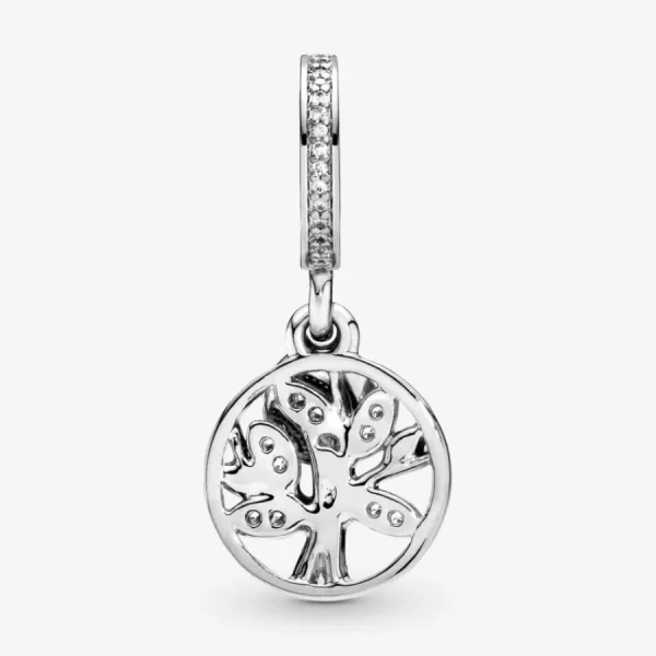 Anhänger*Pandora Charm-Anhänger Damen Sparkling Family Tree Silber Gold 791728CZ