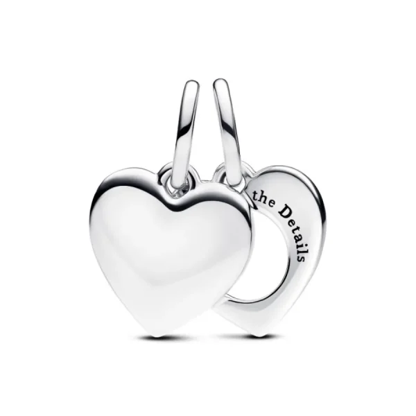 Anhänger*Pandora Charm-Anhänger Damen Gravierbares Herz Lupe Silber 793671C00