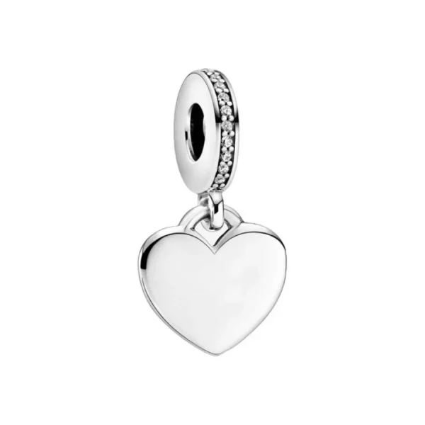 Anhänger*Pandora Charm-Anhänger Damen Gravierbar Herz Sterling-Silber 798761C01