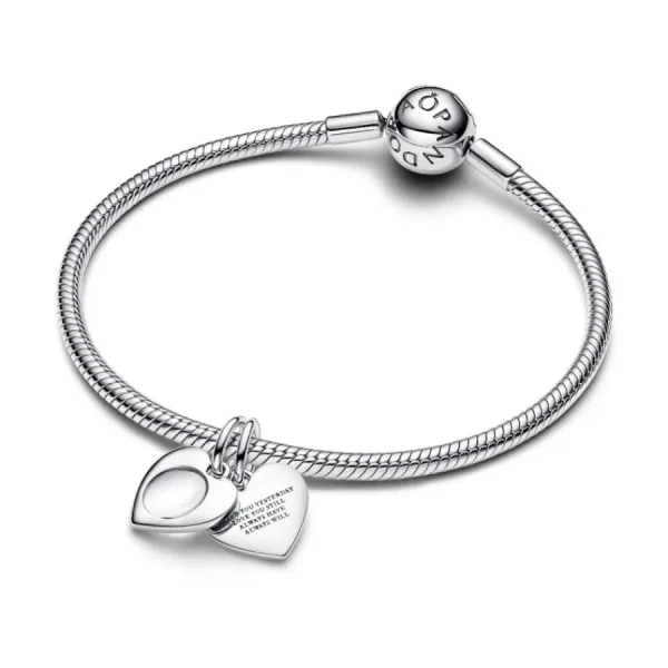Anhänger*Pandora Charm-Anhänger Damen Gravierbares Herz Lupe Silber 793671C00