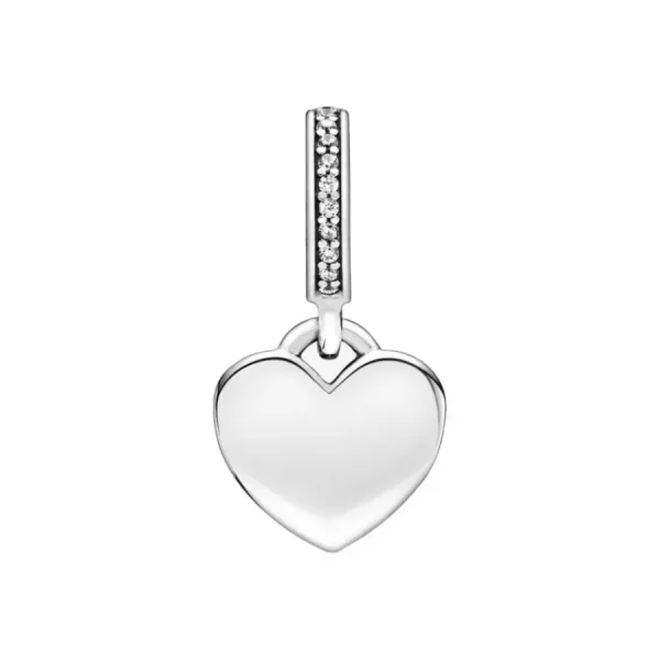 Anhänger*Pandora Charm-Anhänger Damen Gravierbar Herz Sterling-Silber 798761C01