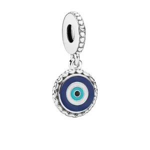 Anhänger*Pandora Charm-Anhänger Evil Eye Blau Silber 792018_E009