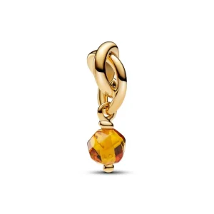 Anhänger*Pandora Charm-Anhänger Gelber Ewigkeitskreis November Vergoldet 763462C11