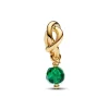 Anhänger*Pandora Charm-Anhänger Grüner Ewigkeitskreis Mai Vergoldet 763462C05