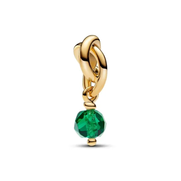 Anhänger*Pandora Charm-Anhänger Grüner Ewigkeitskreis Mai Vergoldet 763462C05