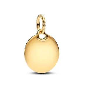 Anhänger*Pandora Charm-Anhänger Kreisform Gravierbar Vergoldet 368610C00