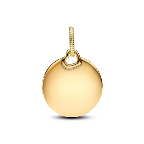 Anhänger*Pandora Charm-Anhänger Kreisform Gravierbar Vergoldet 368610C00