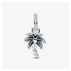 Anhänger*Pandora Charm-Anhänger Palme Opal Zirkonia Grün Silber 793352C01