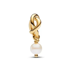 Anhänger*Pandora Charm-Anhänger Perle Ewigkeitskreis Juni Vergoldet 763462C06