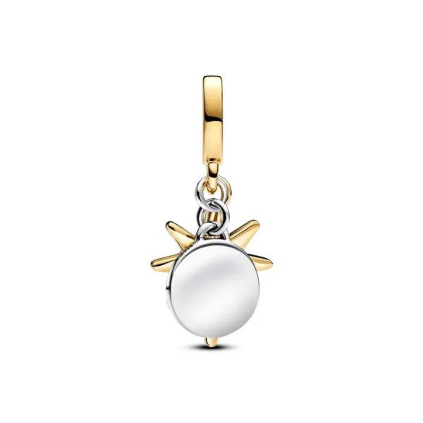 Anhänger*Pandora Charm-Anhänger Polarstern mit Diamanten Silber Vergoldet 763588C01