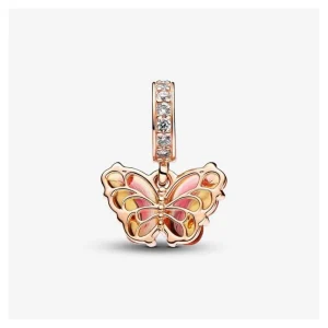 Anhänger*Pandora Charm-Anhänger Schmetterling Murano Gelb Rosé 782698C01