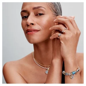 Anhänger*Pandora Charm-Anhänger Sonne & Mond Teilbar Silber Vergoldet 763585C01