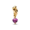 Anhänger*Pandora Charm-Anhänger Violetter Ewigkeitskreis Februar Vergoldet 763462C02