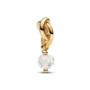Anhänger*Pandora Charm-Anhänger Zirkonia Ewigkeitskreis April Vergoldet 763462C04