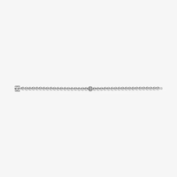 Armbänder & Armreife*Pandora 598342CZ Armband Damen Beads Pavé Weiss Sterling-Silber