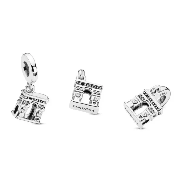 Anhänger*Pandora 798127CZ Charm-Anhänger Arc de Triomphe Paris Sterling-Silber