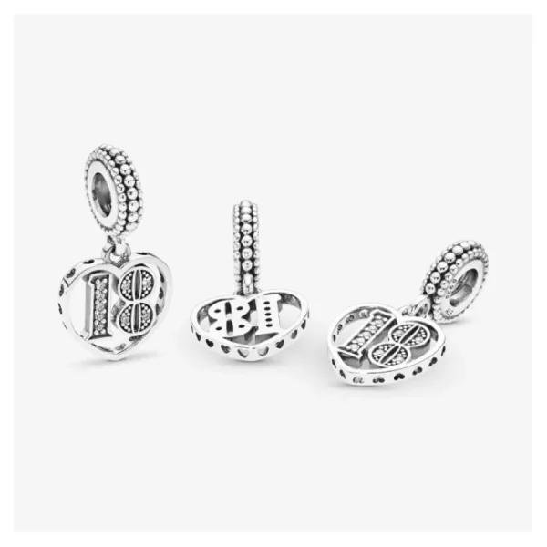 Anhänger*Pandora 797262CZ Charm-Anhänger Damen 18. Geburtstag Zirkonia Silber
