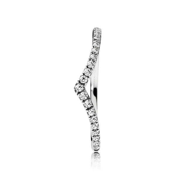 Ringe*Pandora 196316CZ Ring Damen Funkelnder Wishbone Zirkonia Sterling-Silber