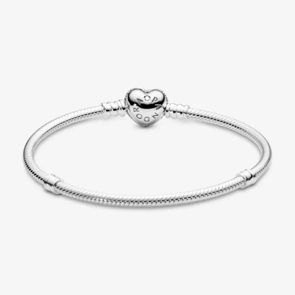 Armbänder & Armreife*Pandora 590727CZ Schlangen-Gliederarmband mit Herz-Verschluss
