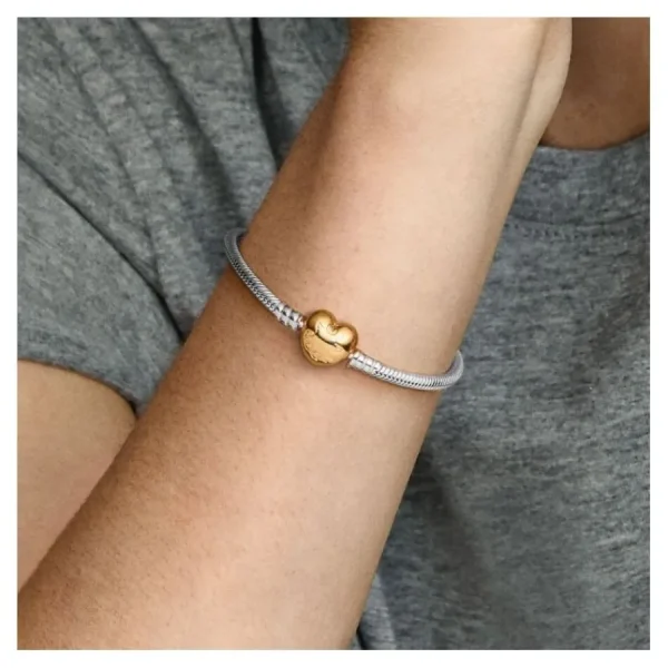 Armbänder & Armreife*Pandora Damen Armband Moments Herz-Verschluss Silber 568707C00