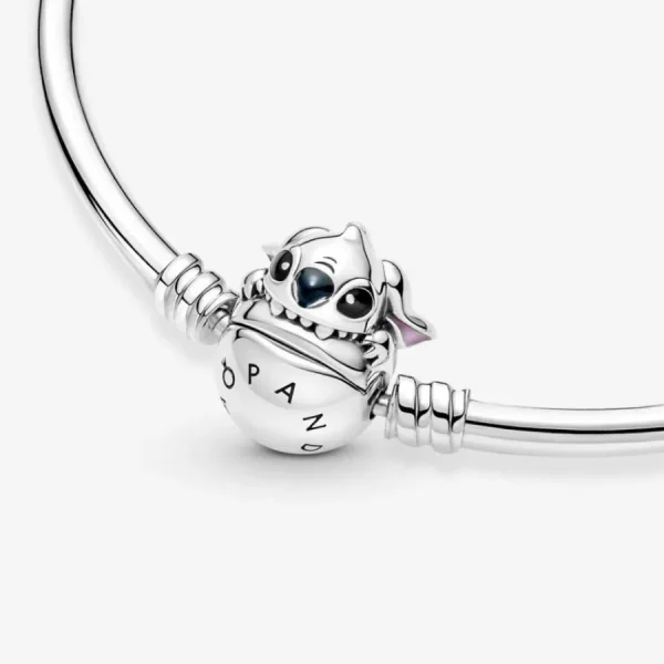 Armbänder & Armreife*Pandora Disney 591683C01 Armreif Damen Beißender Stitch Verschluss Silber