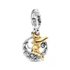 Anhänger*Pandora Disney 762517C01 Charm Damen Tinker Bell Nachthimmel Silber 14k Vergoldet