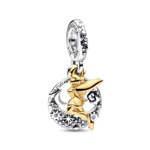 Anhänger*Pandora Disney 762517C01 Charm Damen Tinker Bell Nachthimmel Silber 14k Vergoldet