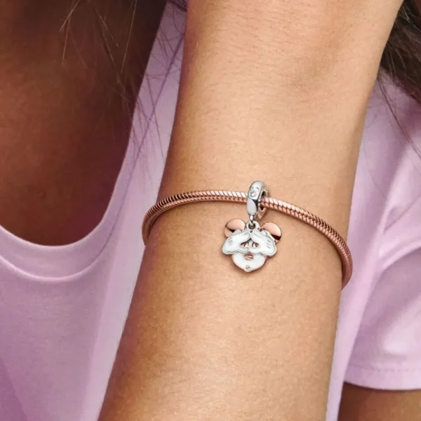Anhänger*Pandora Disney 780112C01 Charm-Anhänger Micky Maus Silber 14k Rosé Vergoldet