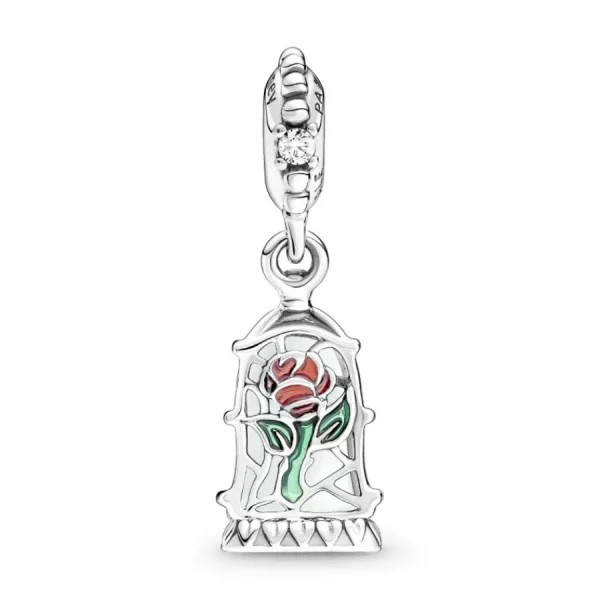 Anhänger*Pandora Disney 790024C01 Charm-Anhänger Die Schöne & das Biest Verzauberte Rose