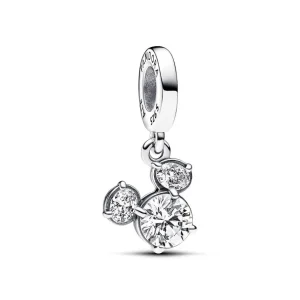 Anhänger*Pandora Disney 793031C01 Charm-Anhänger Micky Maus Funkelnder Kopf Silhouette