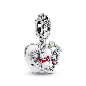 Anhänger*Pandora Disney 792214C01 Charm-Anhänger Damen Winnie Puuh Ferkel Sterling-Silber