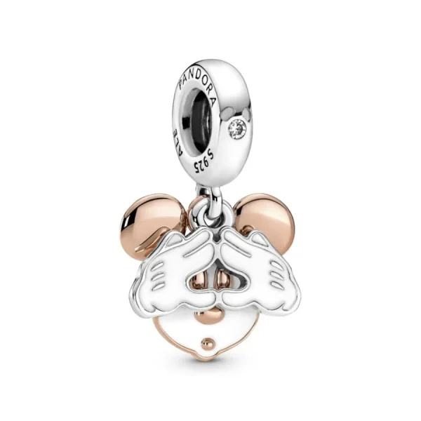 Anhänger*Pandora Disney 780112C01 Charm-Anhänger Micky Maus Silber 14k Rosé Vergoldet