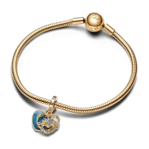 Anhänger*Pandora Disney 763072C01 Charm-Anhänger Cinderellas Kutsche & Herz Vergoldet