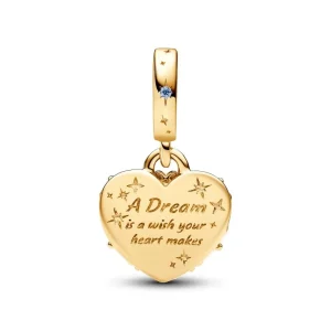 Anhänger*Pandora Disney 763072C01 Charm-Anhänger Cinderellas Kutsche & Herz Vergoldet