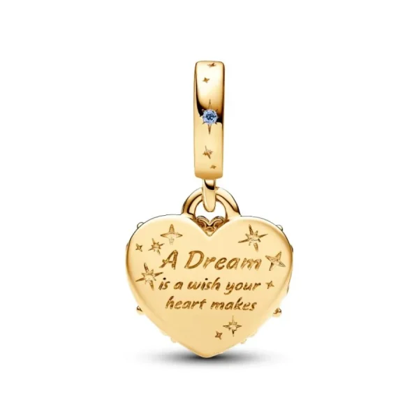 Anhänger*Pandora Disney 763072C01 Charm-Anhänger Cinderellas Kutsche & Herz Vergoldet