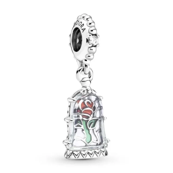 Anhänger*Pandora Disney 790024C01 Charm-Anhänger Die Schöne & das Biest Verzauberte Rose