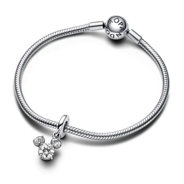Anhänger*Pandora Disney 793031C01 Charm-Anhänger Micky Maus Funkelnder Kopf Silhouette