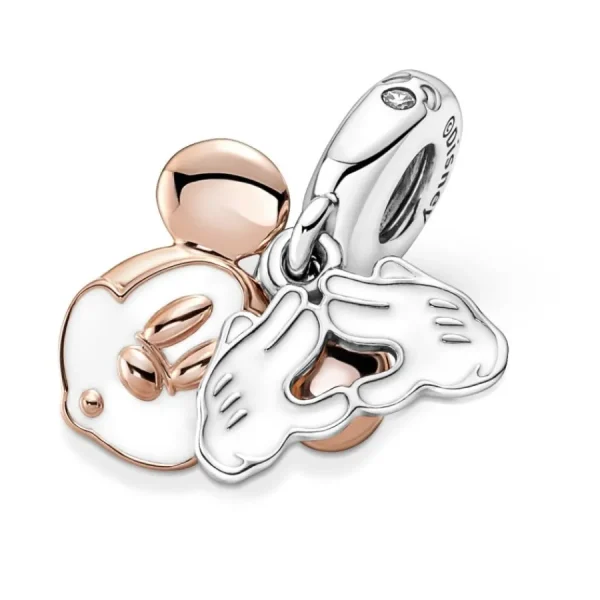Anhänger*Pandora Disney 780112C01 Charm-Anhänger Micky Maus Silber 14k Rosé Vergoldet