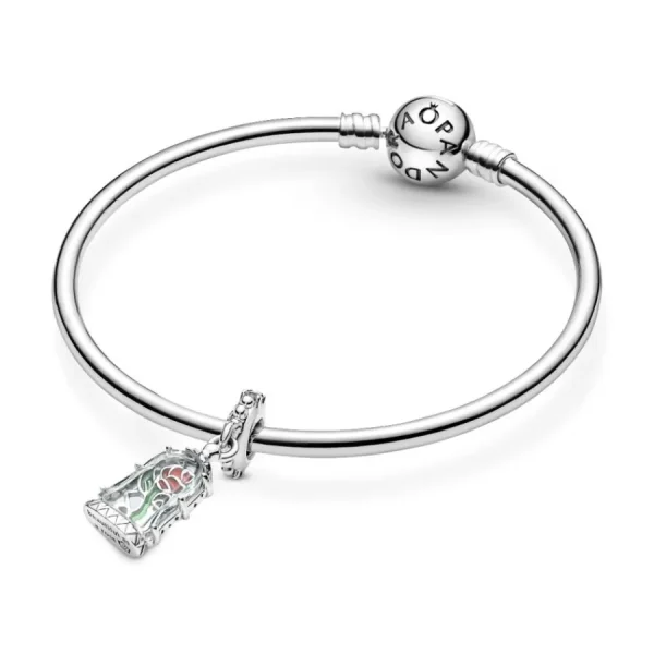Anhänger*Pandora Disney 790024C01 Charm-Anhänger Die Schöne & das Biest Verzauberte Rose
